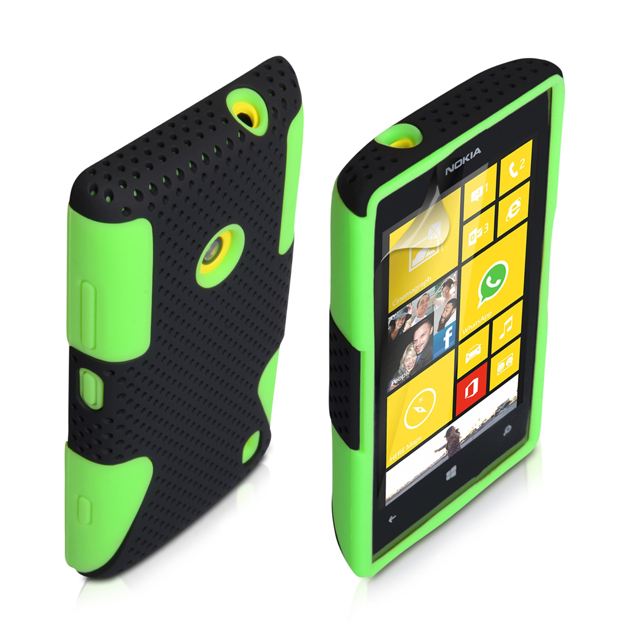 YouSave Nokia Lumia 520 Mesh Combo Case - Green | Mobil
