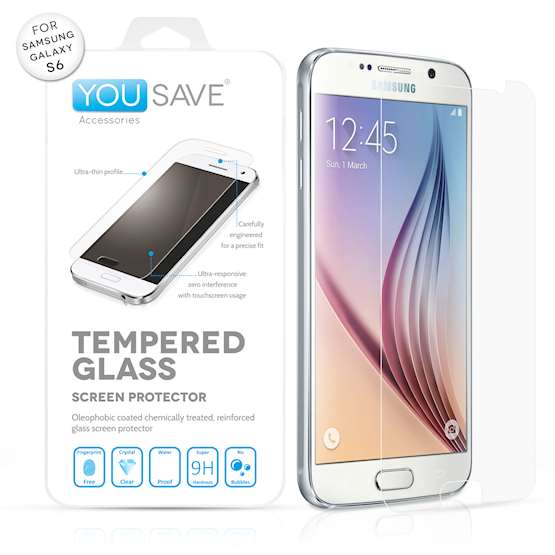 YouSave Accessories Samsung Galaxy S6 Glass Screen Protector