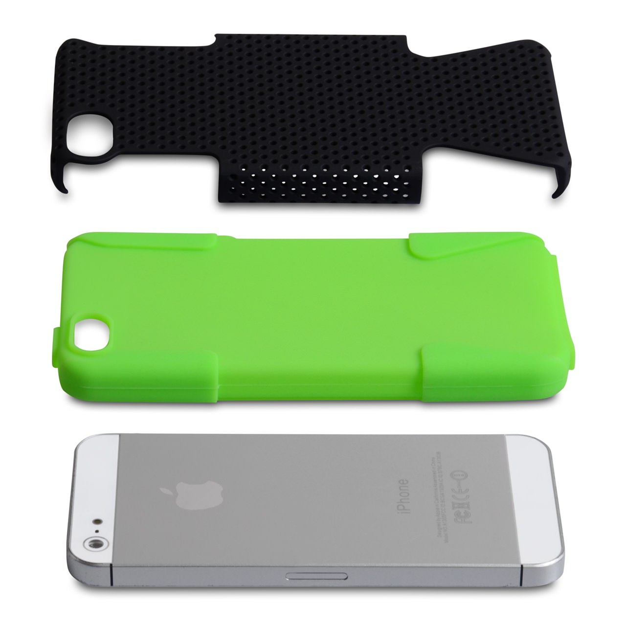 YouSave Accessories iPhone 5 / 5S Green Mesh Combo Case