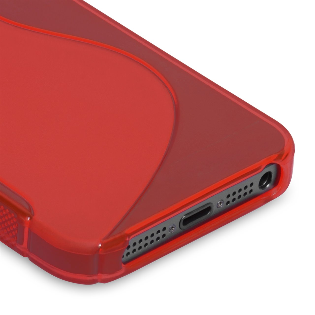 Caseflex iPhone 5 / 5S S-Line Gel Case - Red