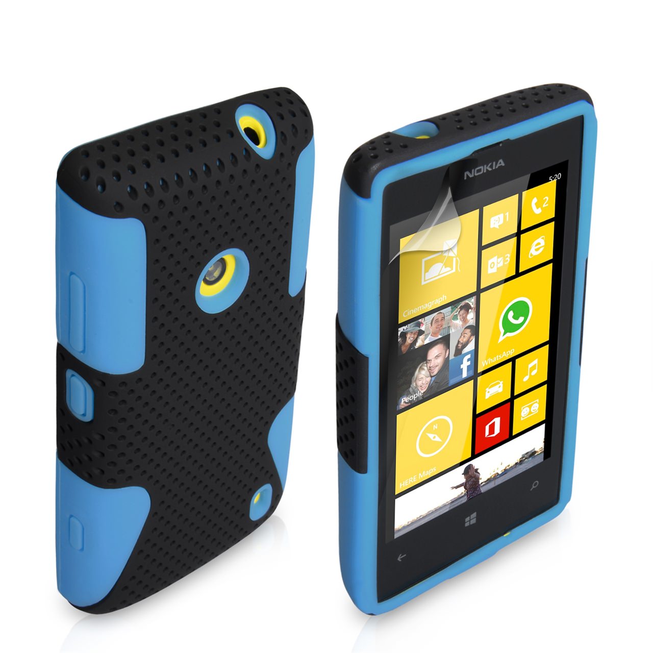YouSave Accessories Nokia Lumia 520 Mesh Hard Case - Blue