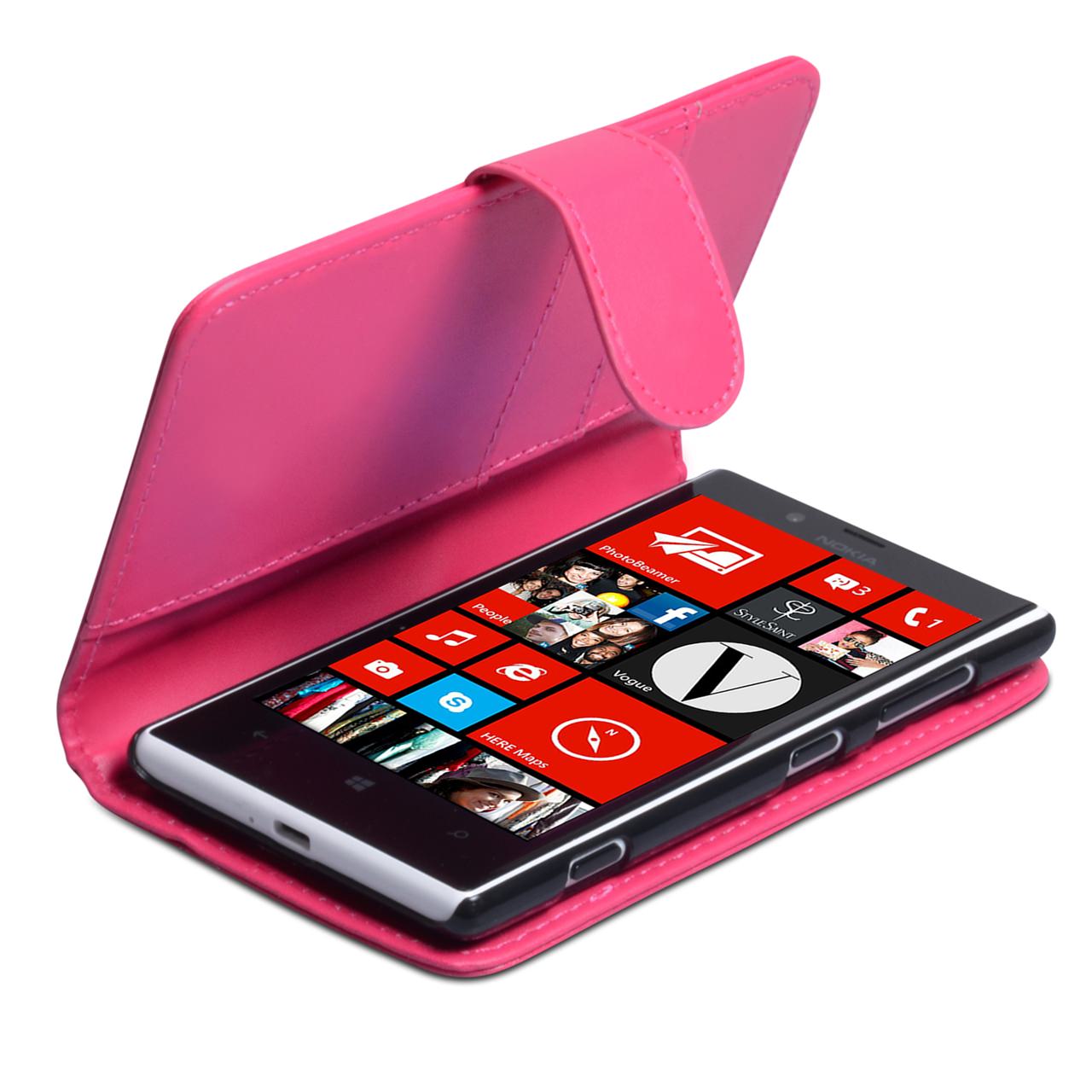 YouSave Nokia Lumia 720 Leather Effect Wallet Case - Hot Pink