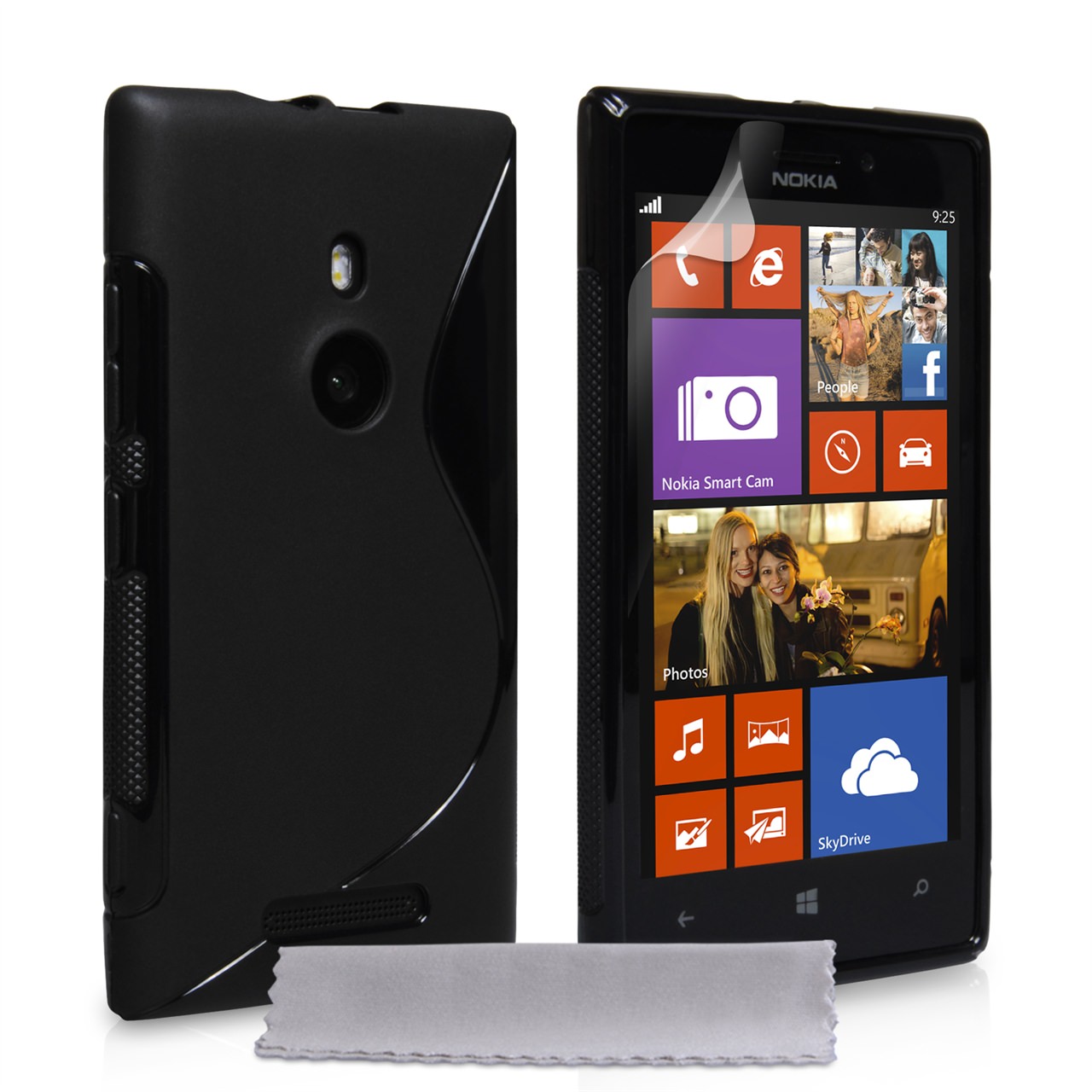 Caseflex Nokia Lumia 925 S-Line Gel Case - Black