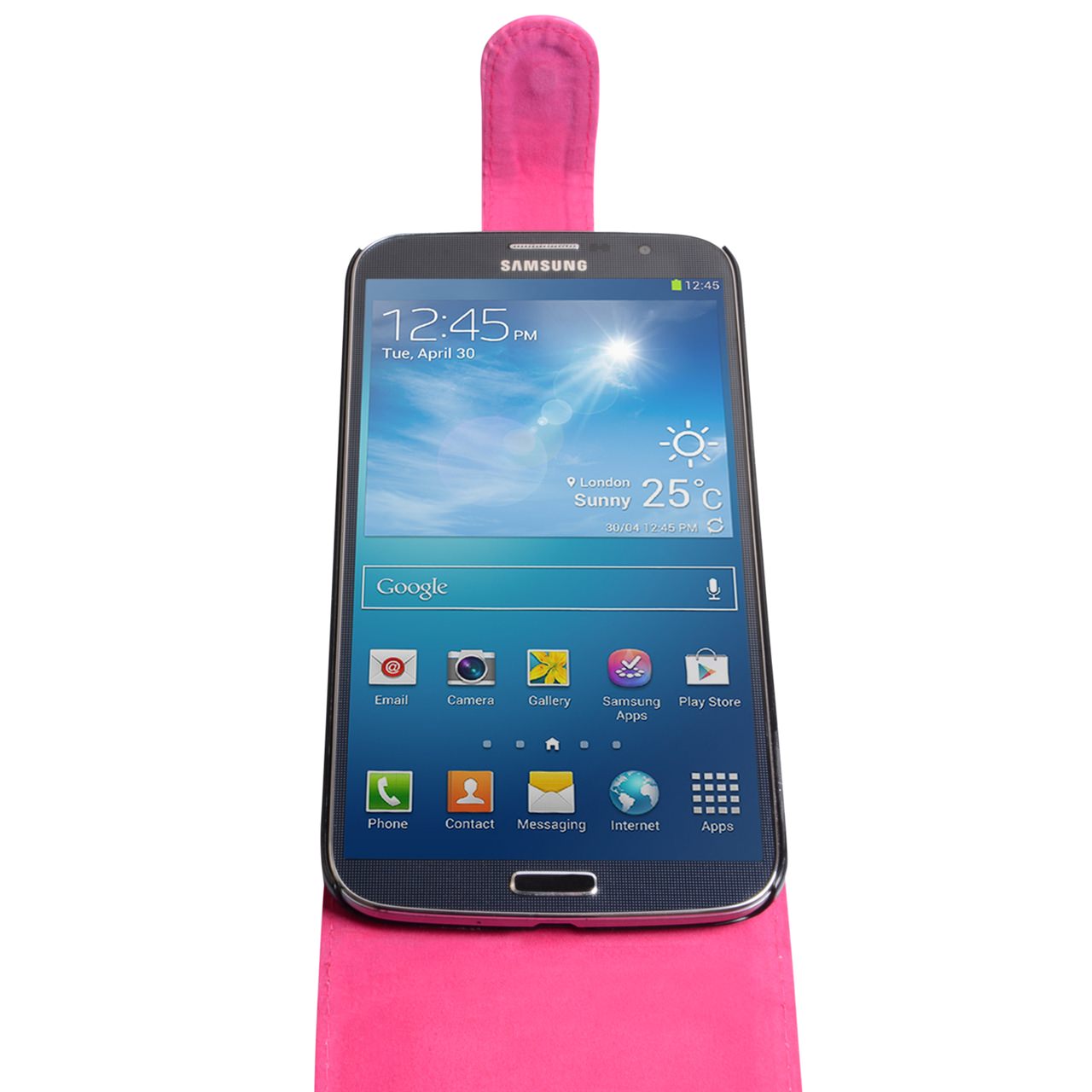 YouSave Samsung Galaxy Mega 6.3 Leather Effect Flip Case - Hot Pink