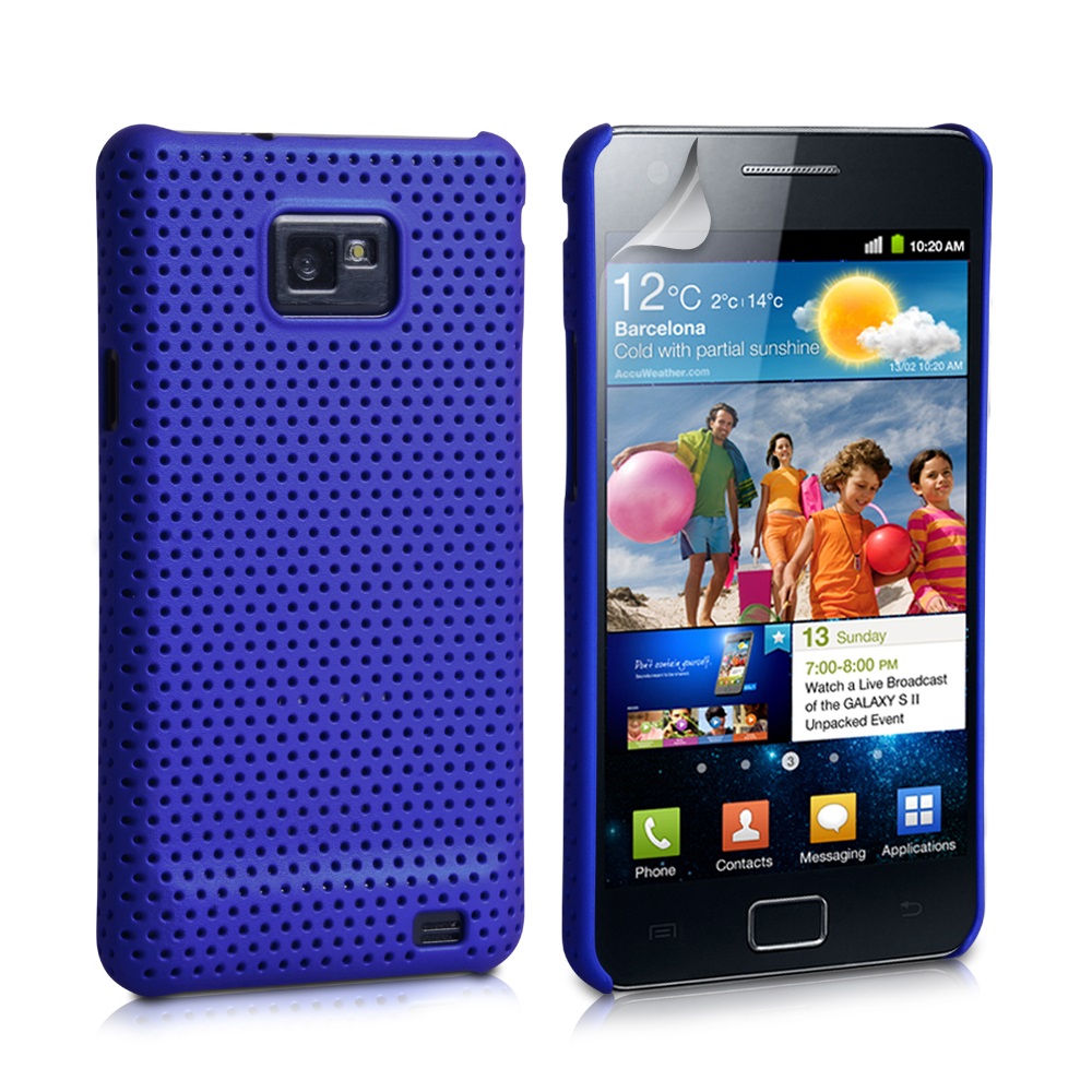 YouSave Accessories Samsung Galaxy S2 i9100 Blue Mesh Case
