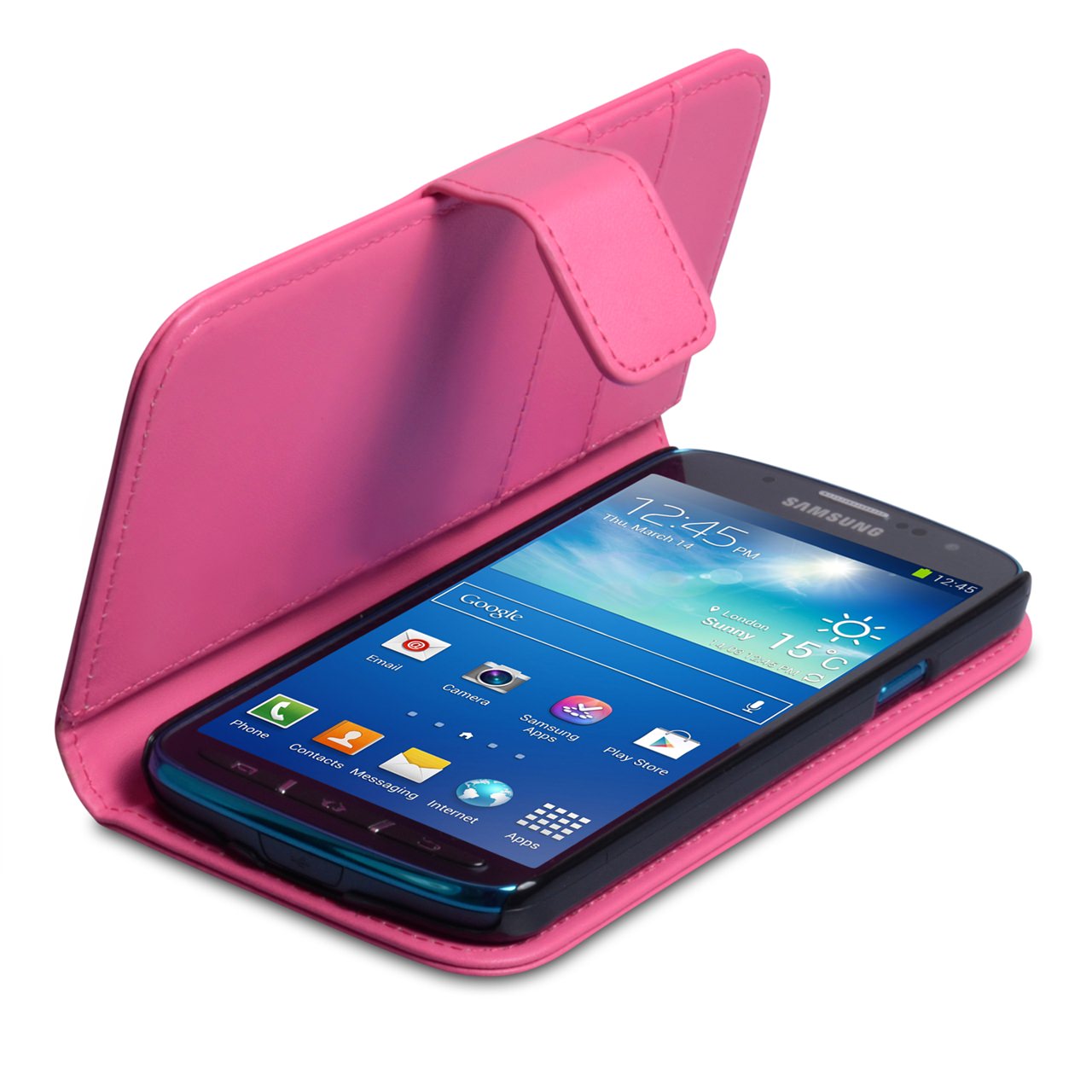 YouSave Samsung Galaxy S4 Active Leather Effect Wallet - Hot Pink