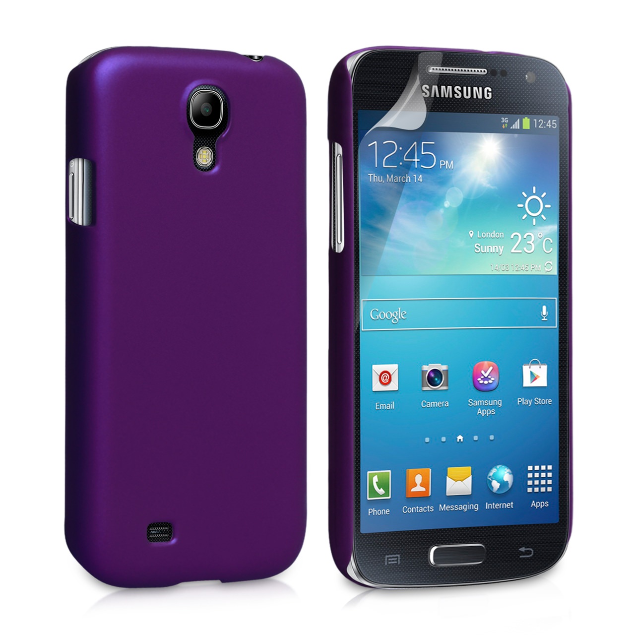 YouSave Accessories Samsung Galaxy S4 Mini Purple Hard Hybrid Case 