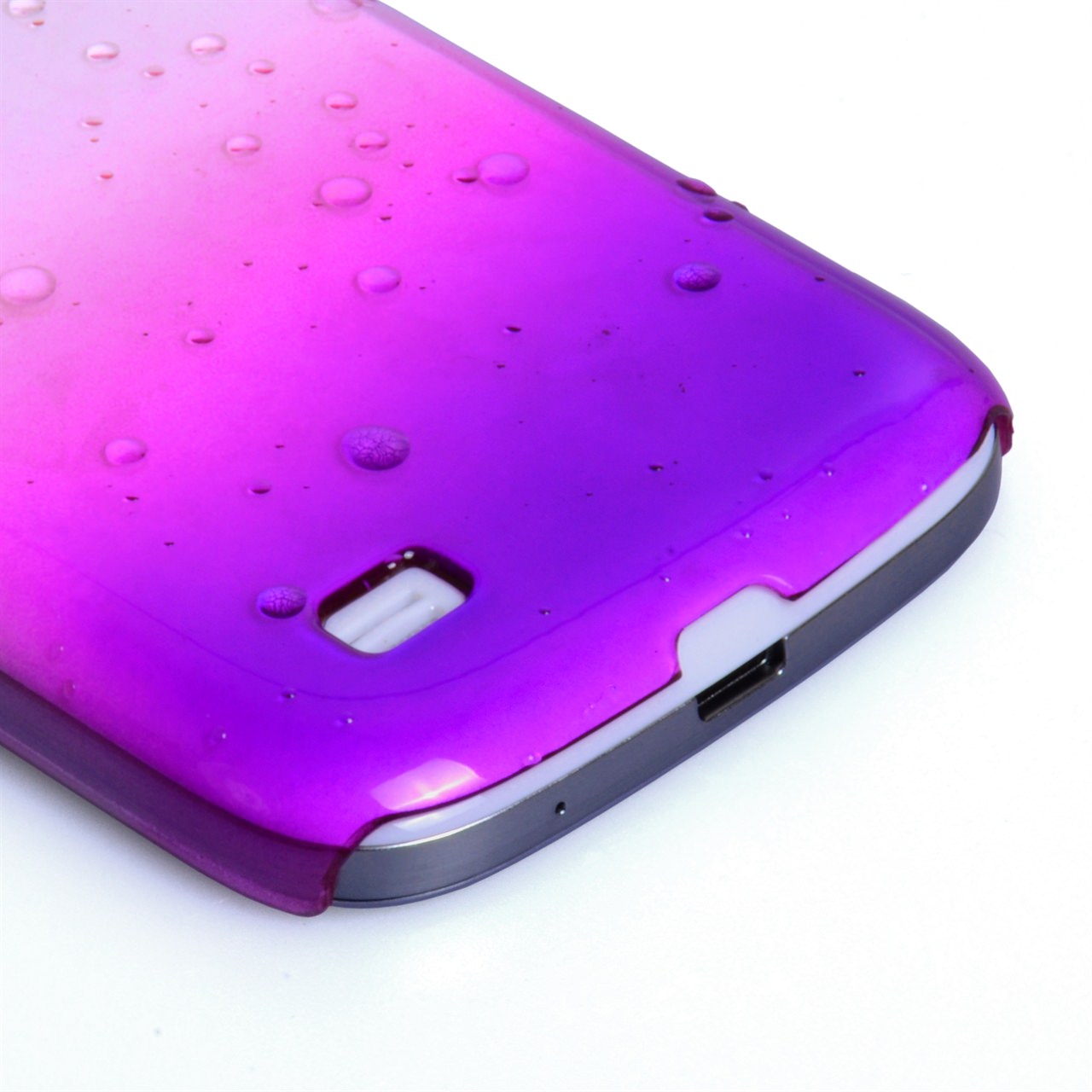 YouSave Accessories Samsung Galaxy S4 Mini Purple Raindrop Hard Case