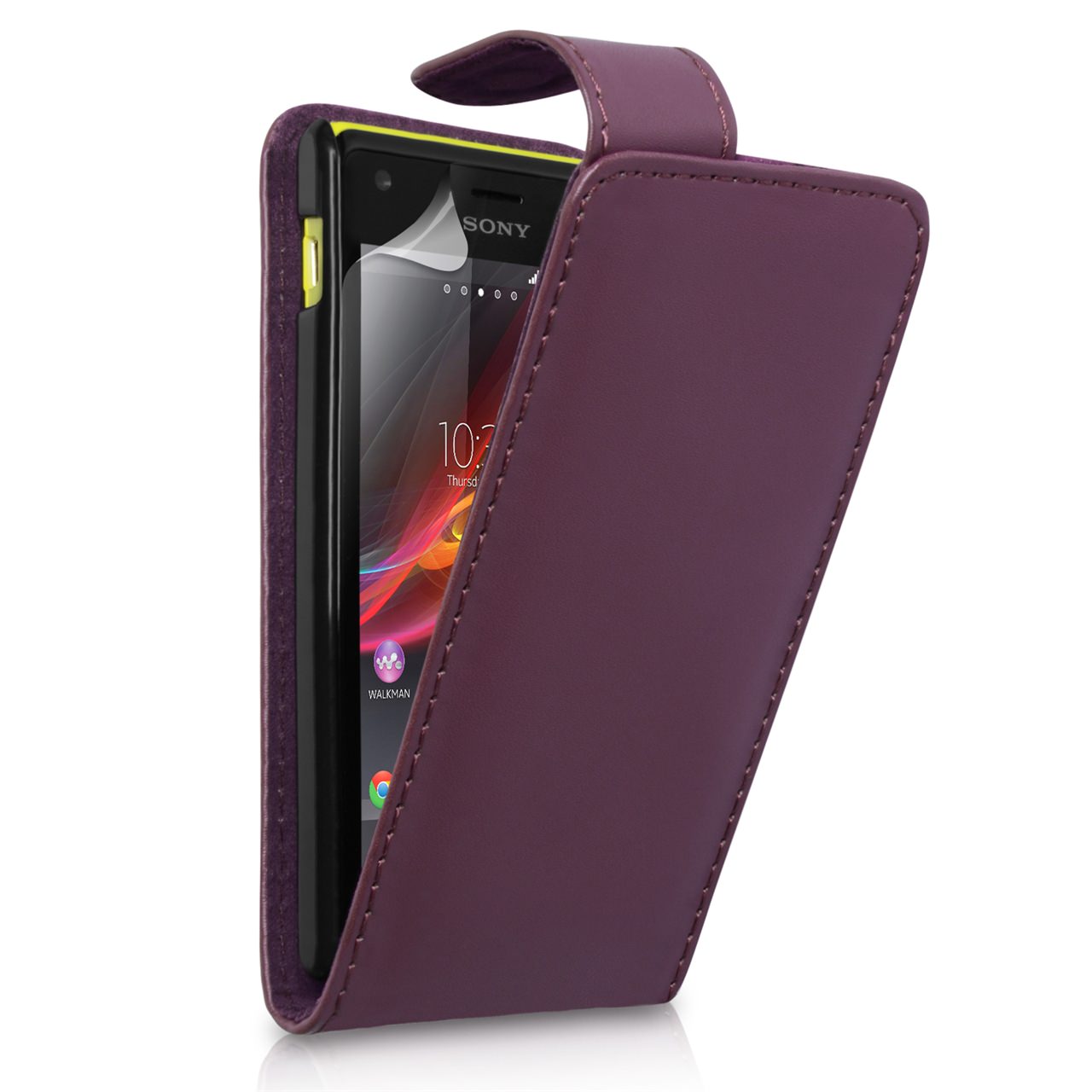 YouSave Accessories Sony Xperia M Leather-Effect Flip Case ...