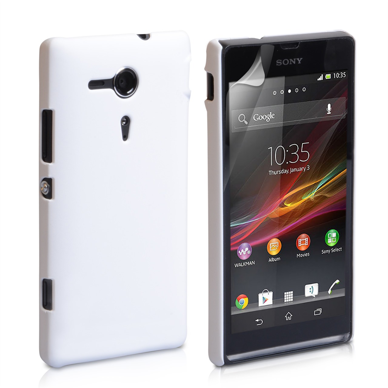 YouSave Accessories Sony Xperia SP Hard Hybrid Case - White