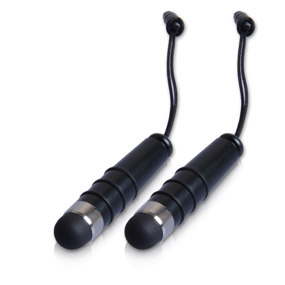 YouSave Accessories Mini Stylus Pen - Black (Twin Pack)
