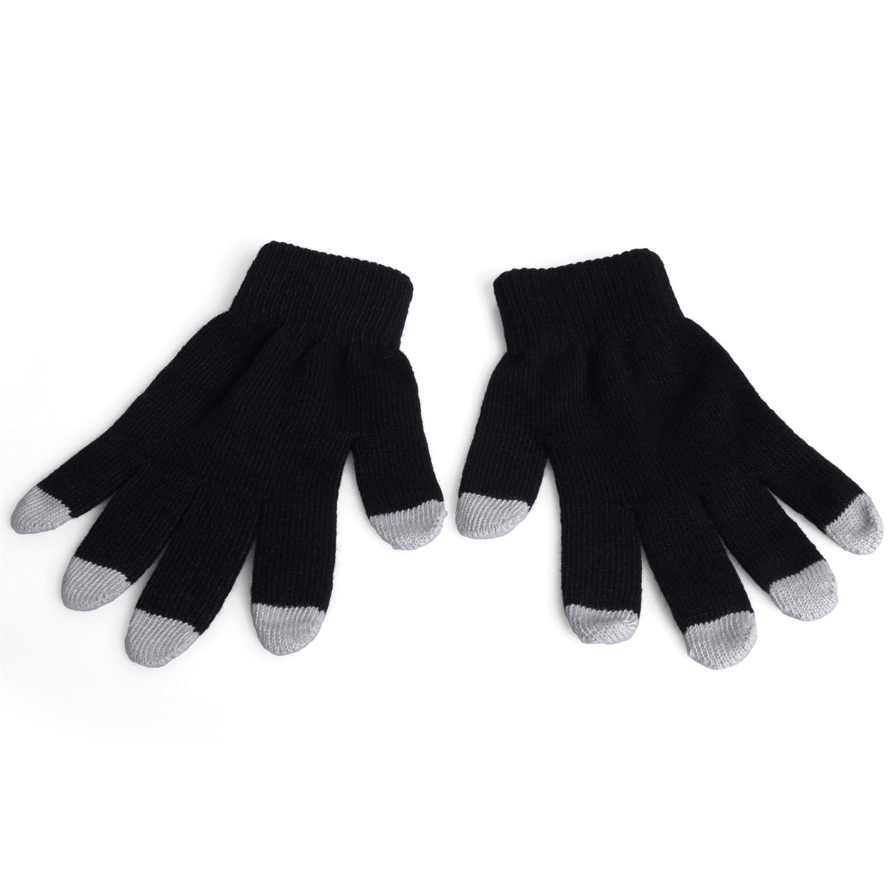YouSave Accessories Touch Screen Gloves - Black with Grey Tips