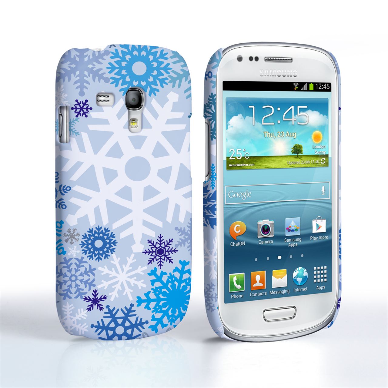 Samsung Galaxy S3 Mini Caseflex  Winter Christmas Snowflake Cover