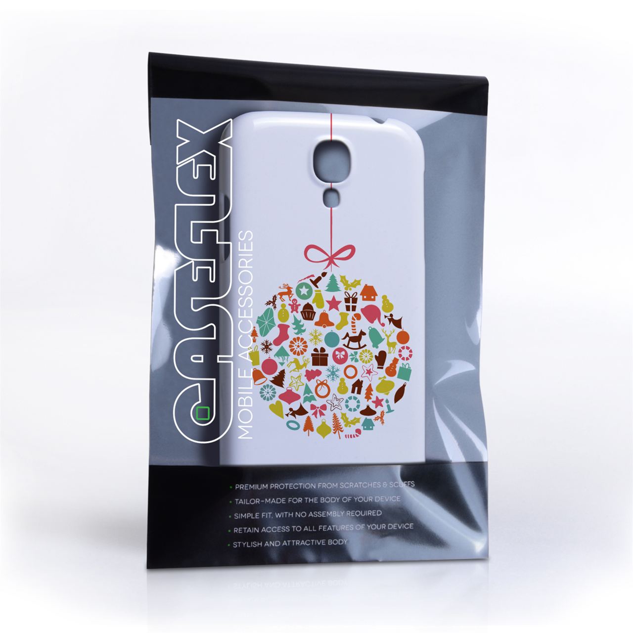 Caseflex Samsung Galaxy S4 Christmas Bauble Decorations Case