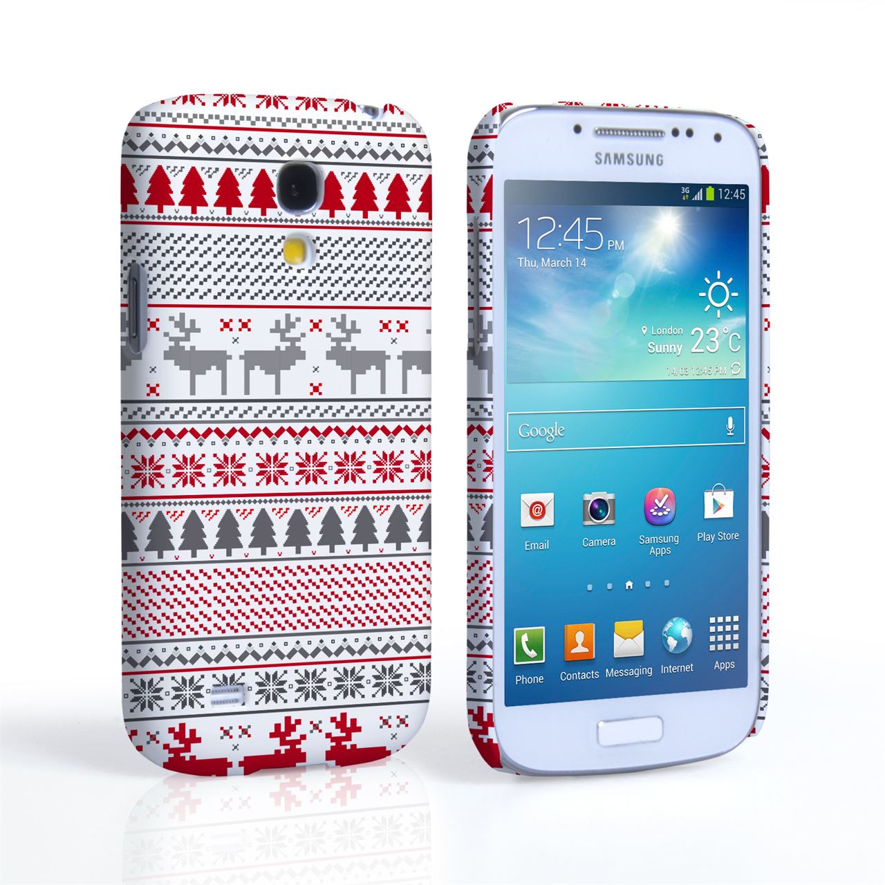 Caseflex Samsung Galaxy S4 Mini Reindeer Christmas Jumper Case