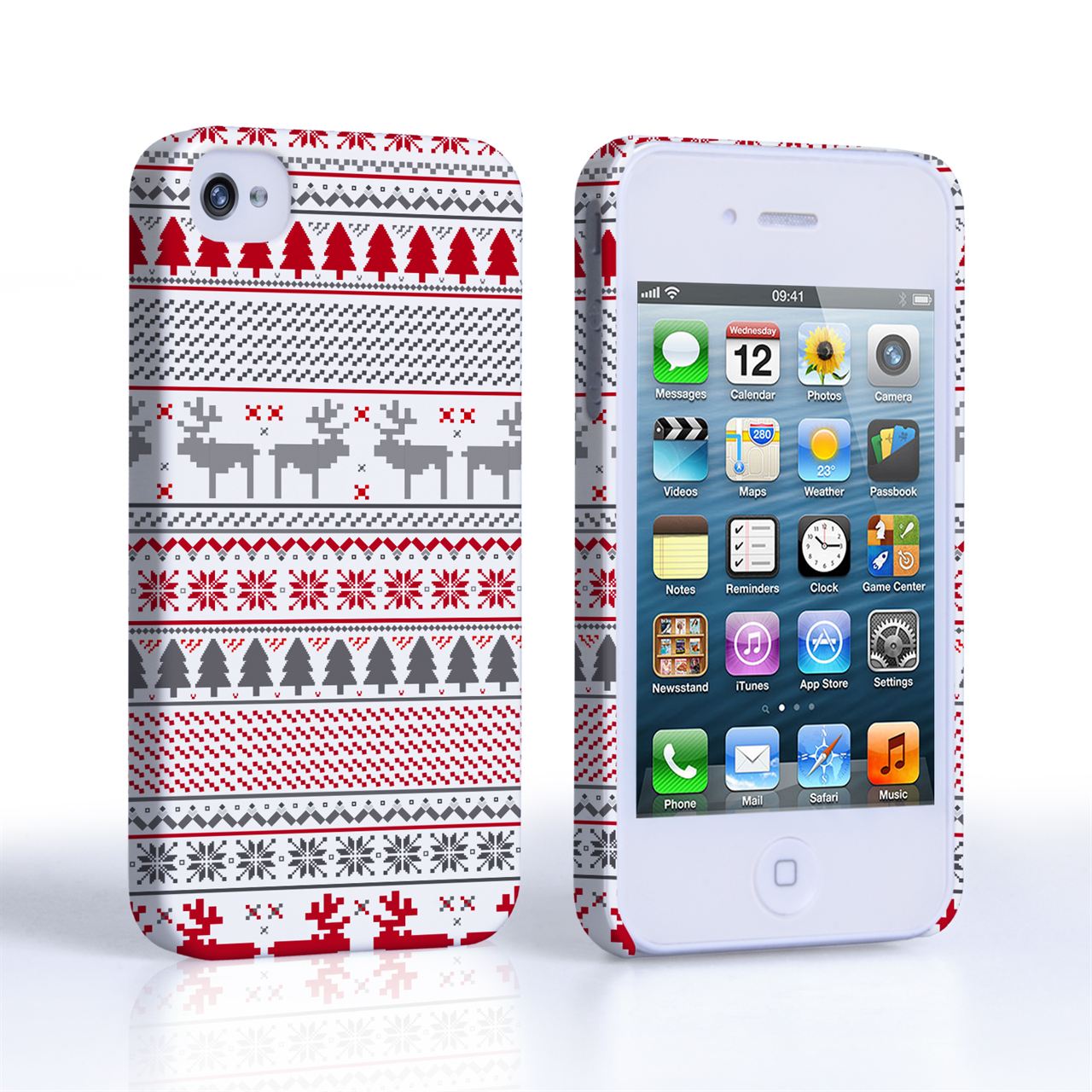 Caseflex iPhone 4 / 4S Reindeer Christmas Jumper Case