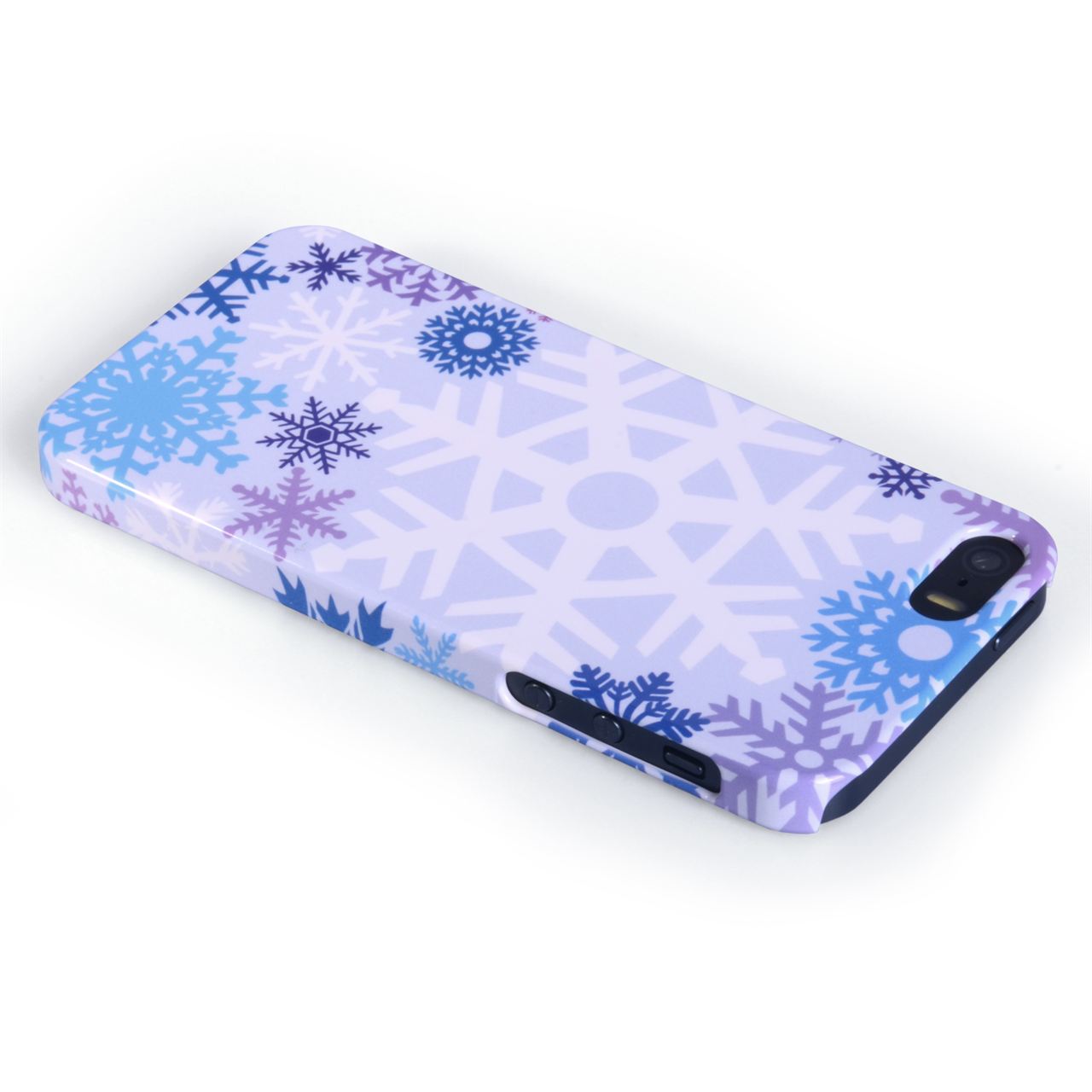 Caseflex iPhone 5 / 5S Winter Christmas Snowflake Cover – Purple