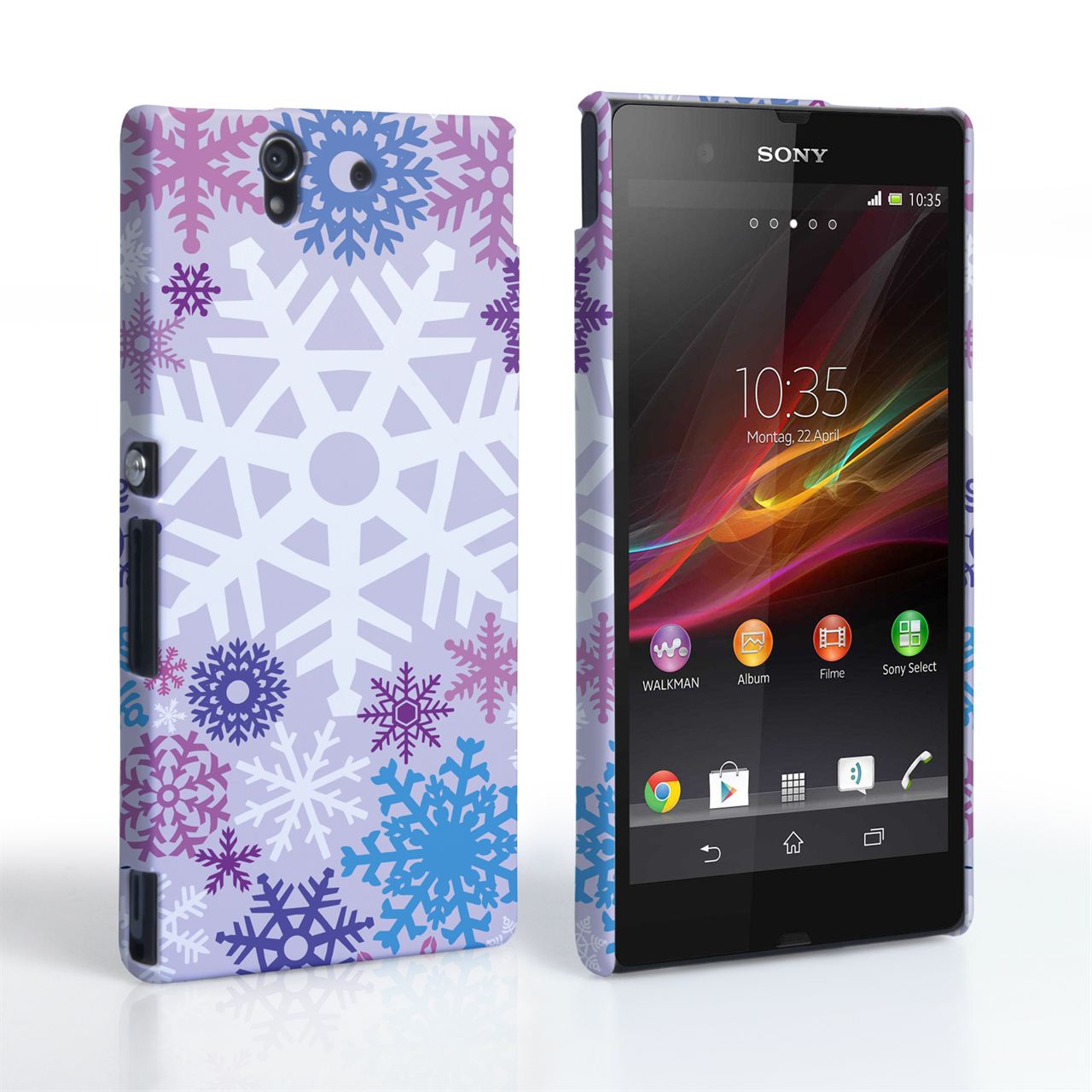 Caseflex Sony Xperia Z Winter Christmas Snowflake Cover – Purple