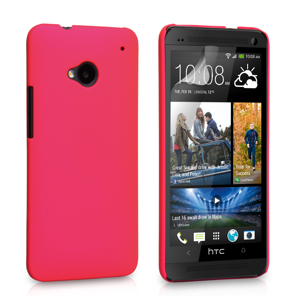 YouSave Accessories HTC One Hard Hybrid Case - Hot Pink