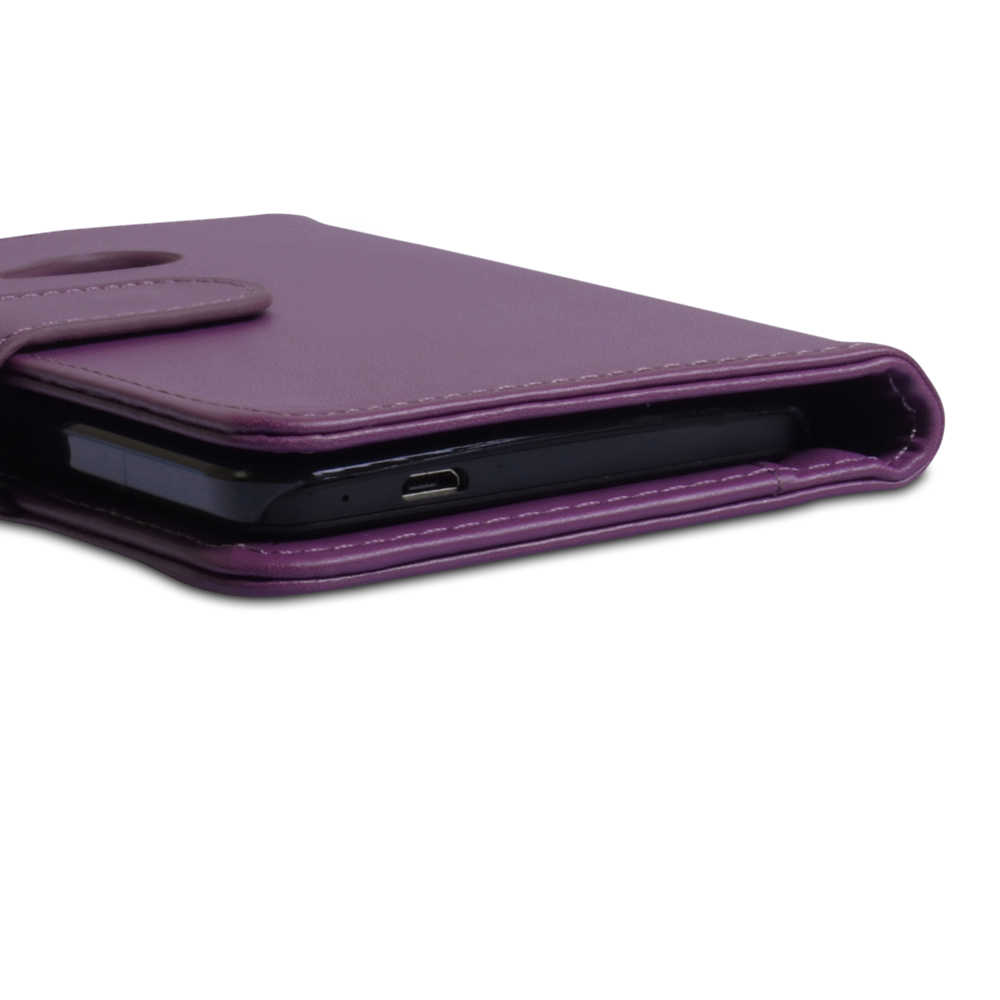YouSave Accessories HTC One Leather Effect Wallet Case - Purple
