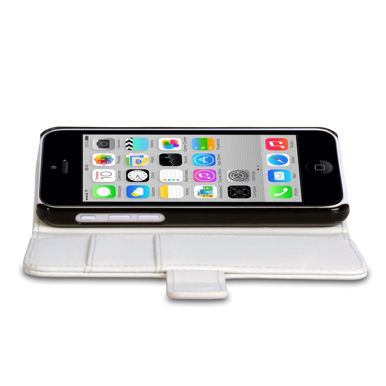 YouSave Accessories iPhone 5C Leather Look Wallet Case - White