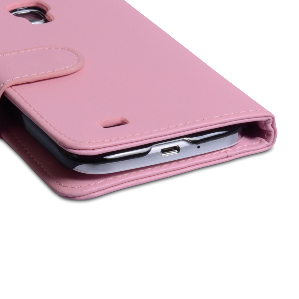 YouSave Samsung Galaxy S4 Leather Effect Wallet Case - Baby Pink
