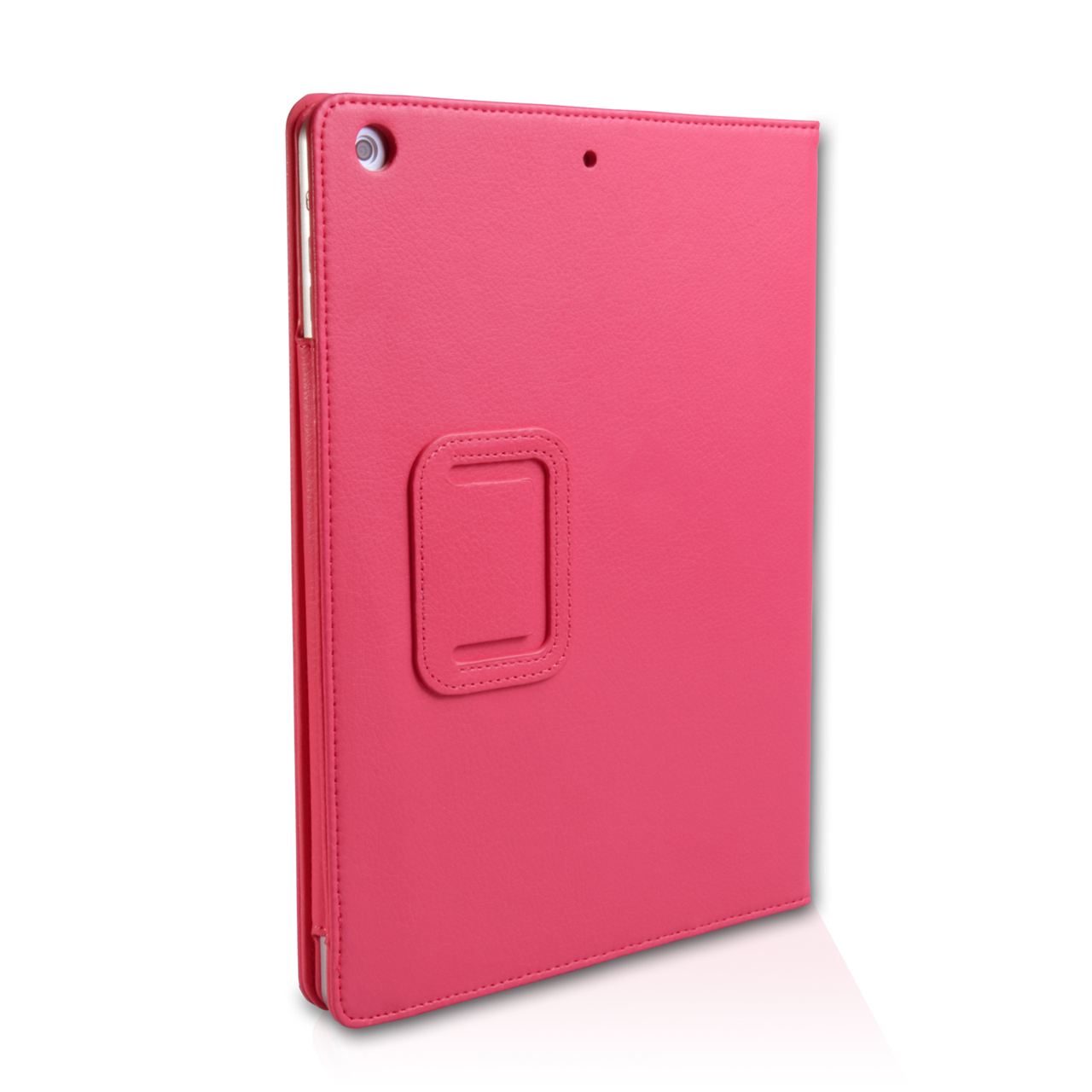 Caseflex iPad Air Textured Faux Leather Stand Case - Hot Pink