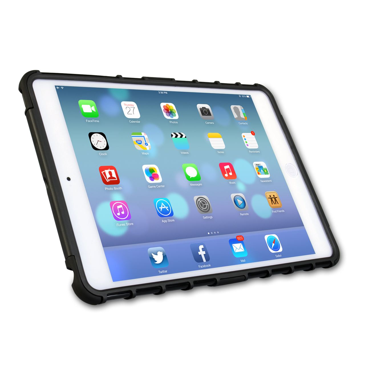 Caseflex iPad Mini 2 Tough Stand Cover - Black
