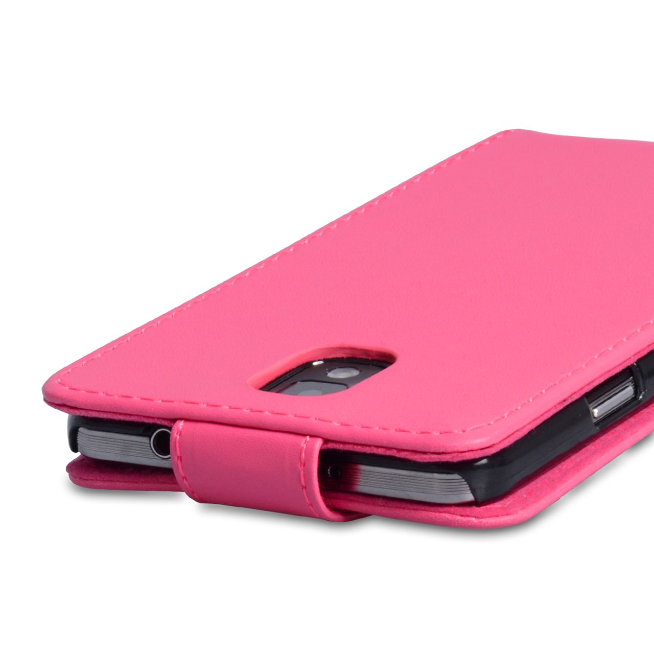 YouSave Samsung Galaxy Note 3 Leather Effect Flip Case - Hot Pink