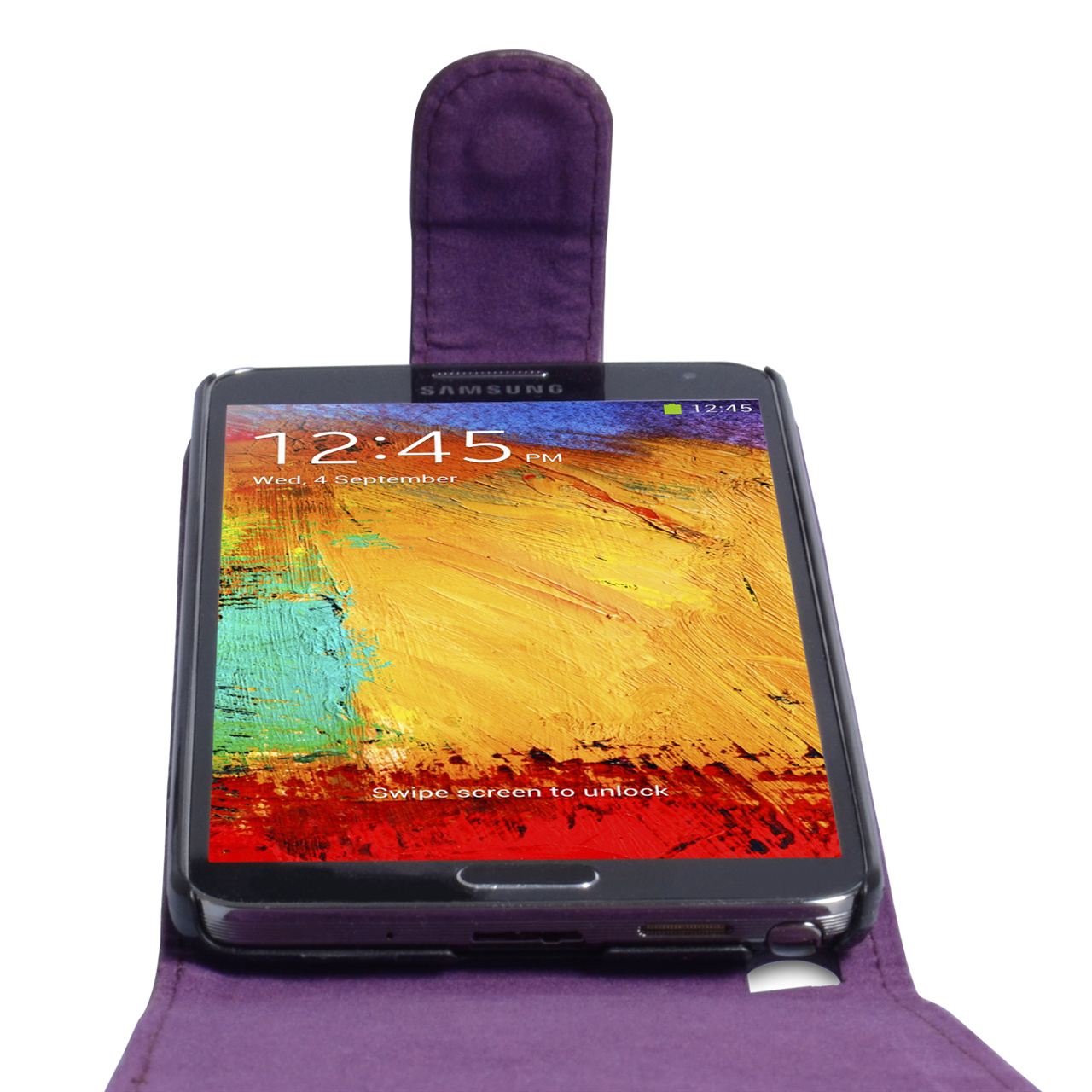 YouSave Samsung Galaxy Note 3 Leather Effect Flip Case - Purple