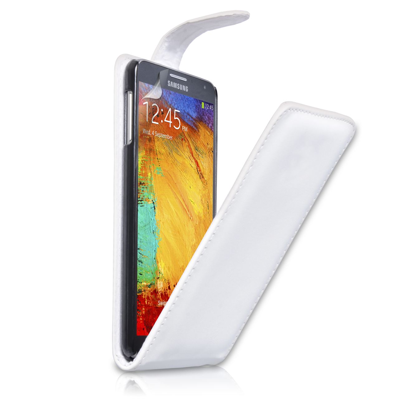 YouSave Samsung Galaxy Note 3 Leather Effect Flip Case - White