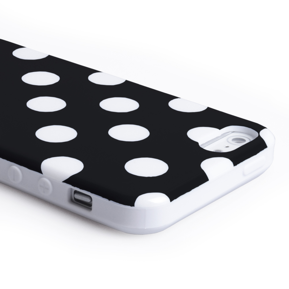 YouSave Accessories iPhone 5 / 5S Polka Dot Case - Black