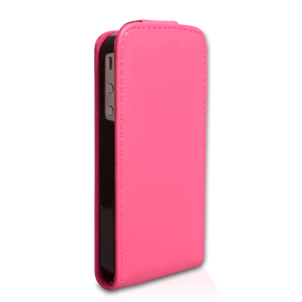 YouSave Accessories iPhone 4 / 4S Leather Effect Flip Case - Hot Pink
