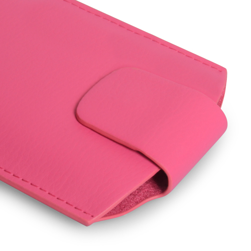 Caseflex Small Textured Faux Leather Pouch - Hot Pink