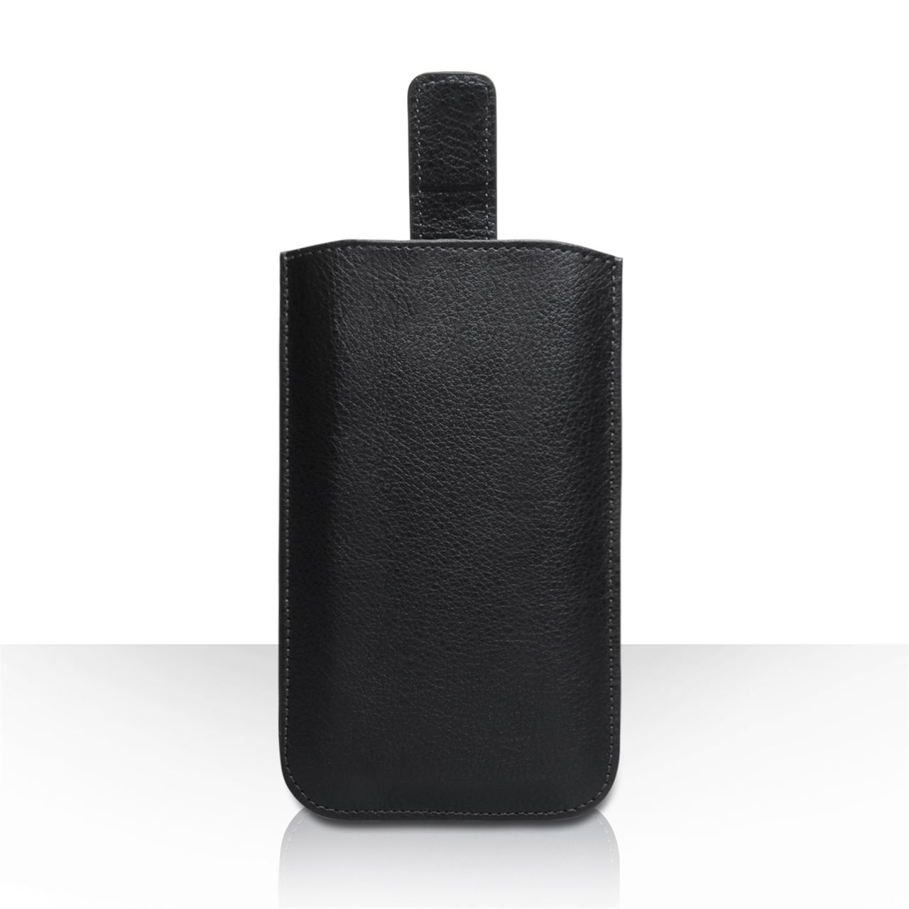 Caseflex Medium Textured Faux Leather Return Phone Pouch - Black