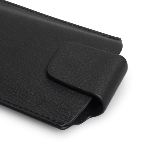 Caseflex Large Textured Faux Leather Phone Pouch - Black