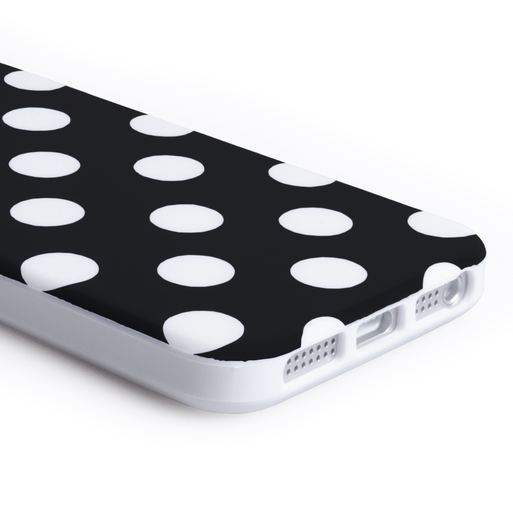 YouSave Accessories iPhone 5 / 5S Polka Dot Case - Black