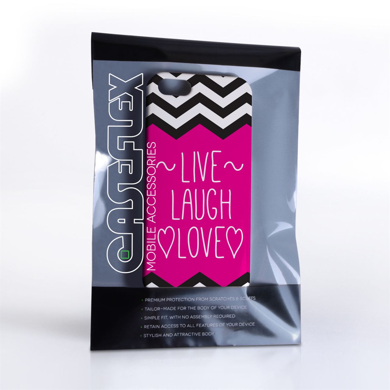 Caseflex iPhone 5 / 5S Live Laugh Love Heart Case