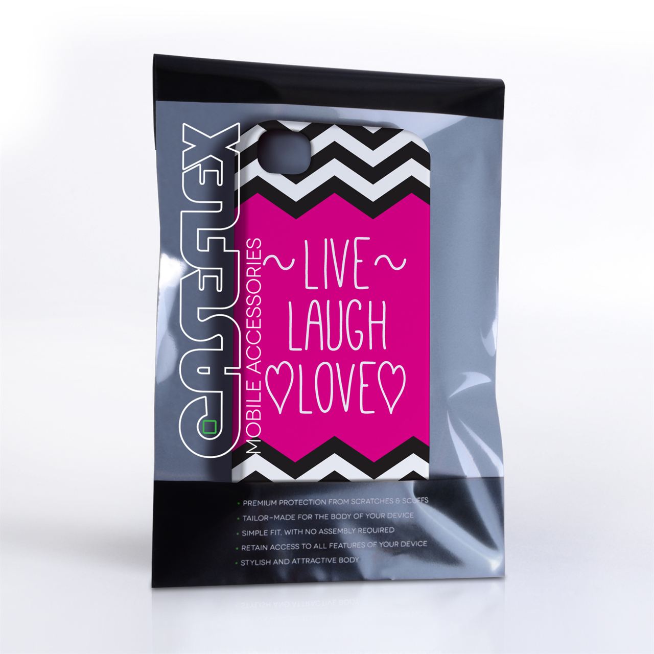 Caseflex iPhone 4 / 4S Live Laugh Love Heart Case