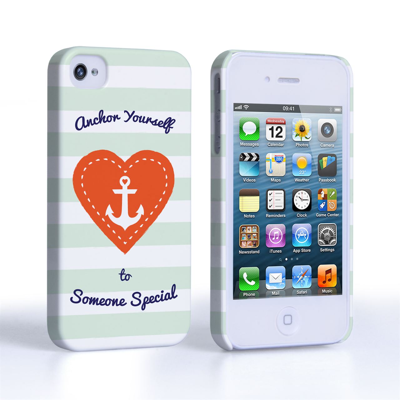 Caseflex iPhone 4 / 4S Anchor Love Heart Case