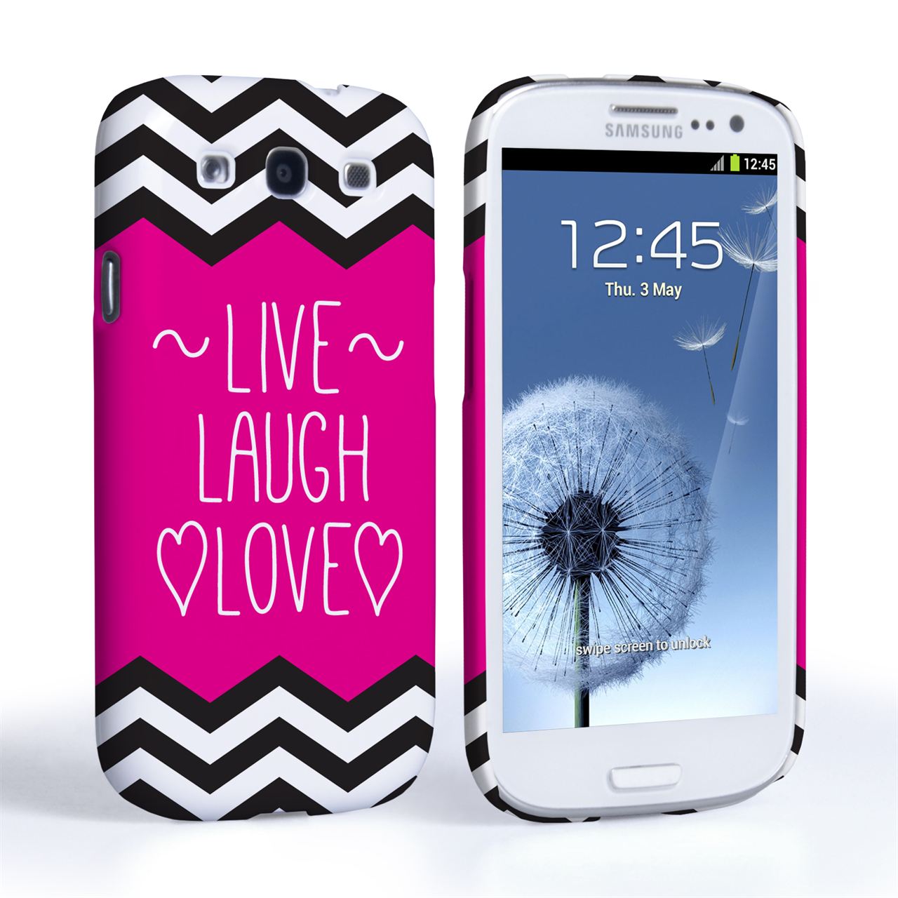 Caseflex Samsung Galaxy S3 Live Laugh Love Heart Case