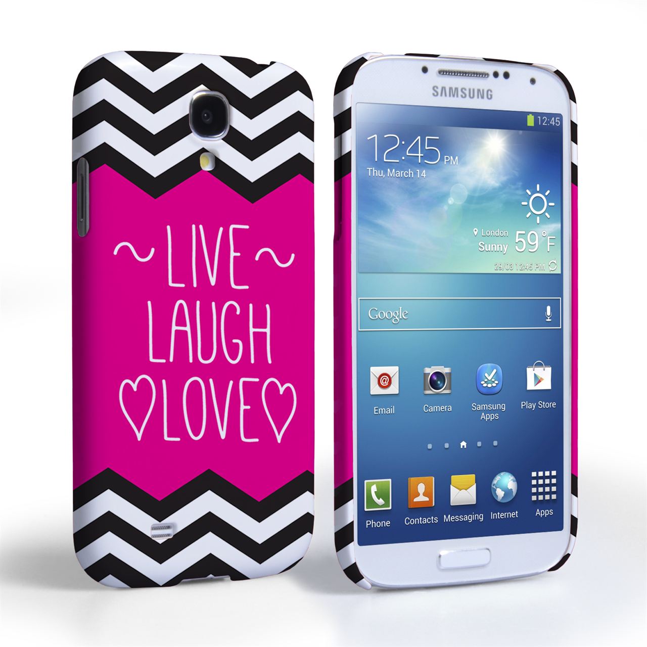 Caseflex Samsung Galaxy S4 Live Laugh Love Heart Case
