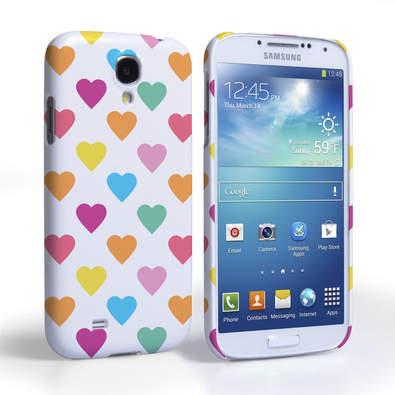 Caseflex Samsung Galaxy S4 Polka Hearts Pastel Case