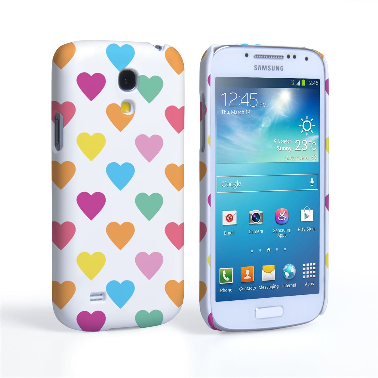 Caseflex Samsung Galaxy S4 Mini Polka Hearts Pastel Case