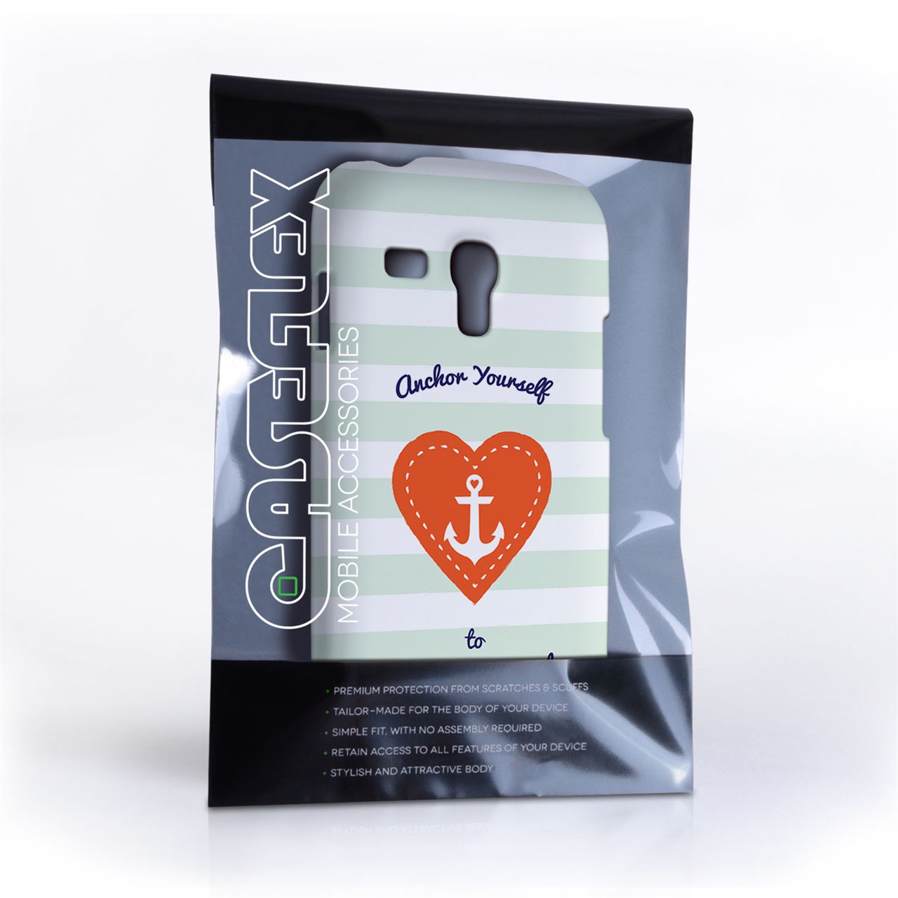 Caseflex Samsung Galaxy S3 Mini Anchor Love Heart Case