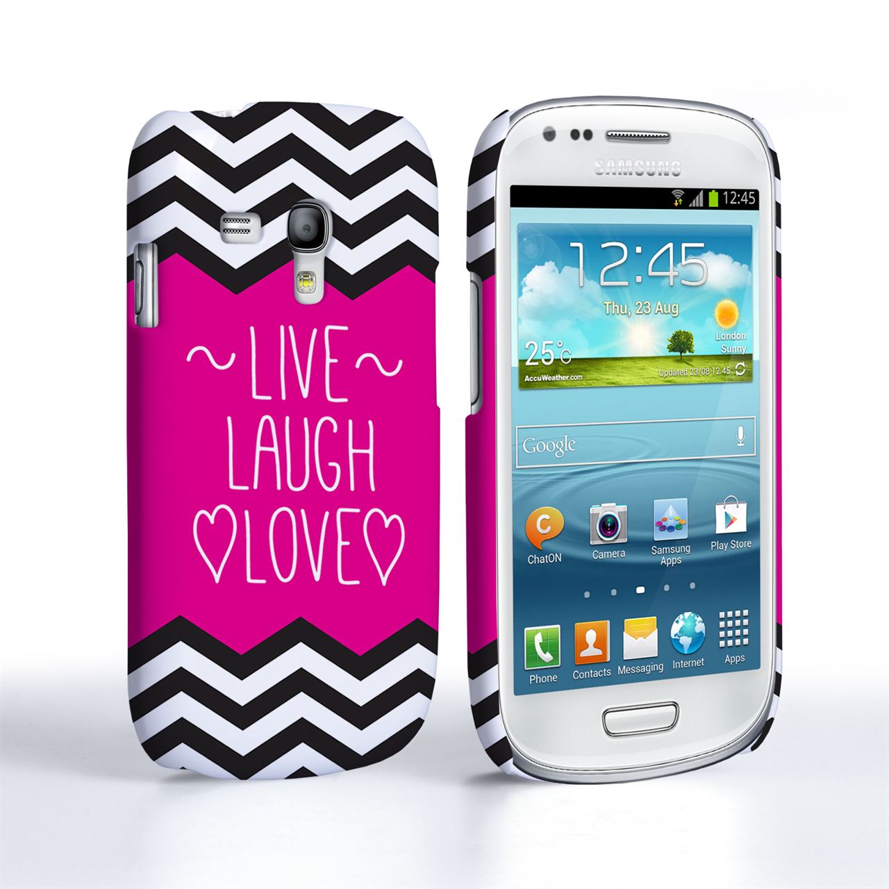 Caseflex Samsung Galaxy S3 Mini Live Laugh Love Heart Case