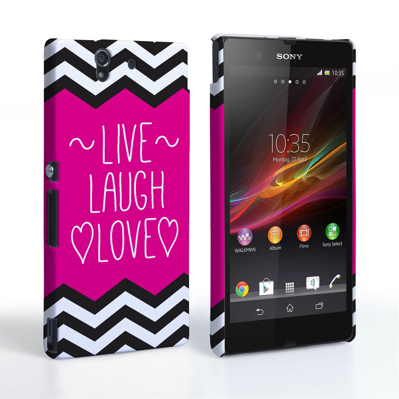 Caseflex Sony Xperia Z Live Laugh Love Heart Case