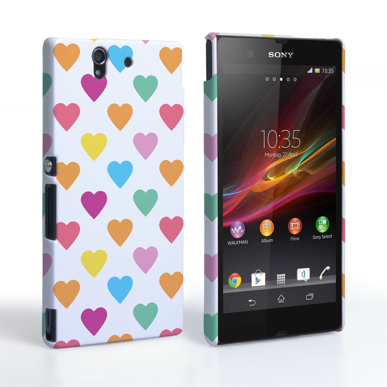 Caseflex Sony Xperia Z Polka Hearts Pastel Case