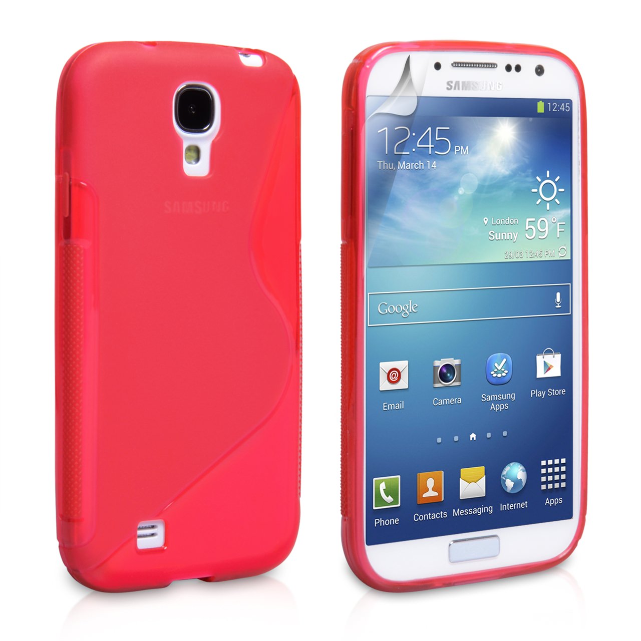 Caseflex Samsung Galaxy S4 S-Line Case - Red