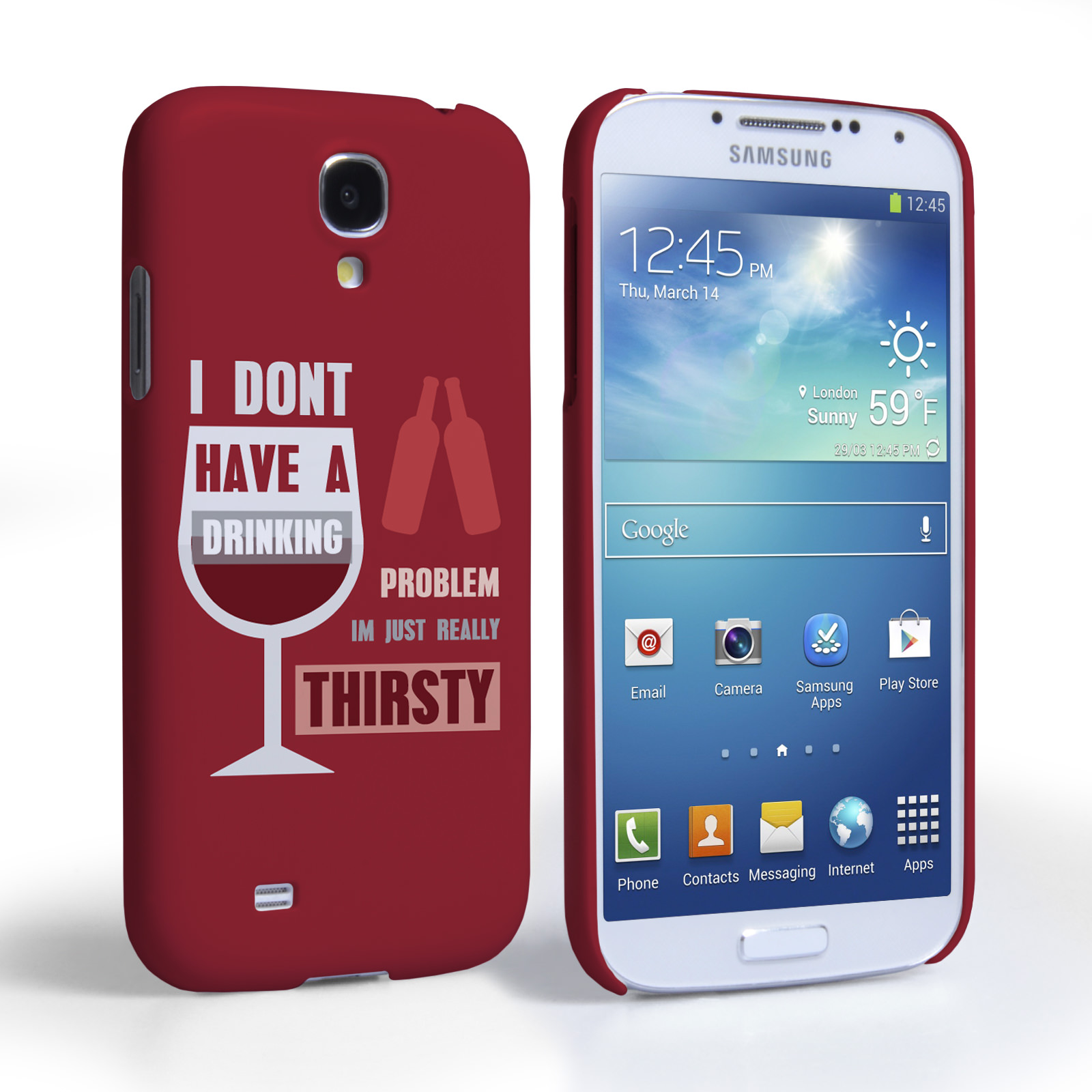 Caseflex Samsung Galaxy S4 ‘Really Thirsty’ Quote Hard Case – Red